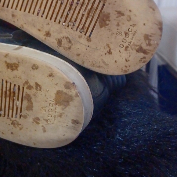 AUTHENTIC GUCCI SIGNATURE  MONOGRAM ITALIAN LEATHER HIGH TOP SNEAKERS 12 - Picture 9 of 14